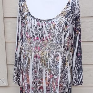 Blouse Top Boho Festival 3/4 Sleeve